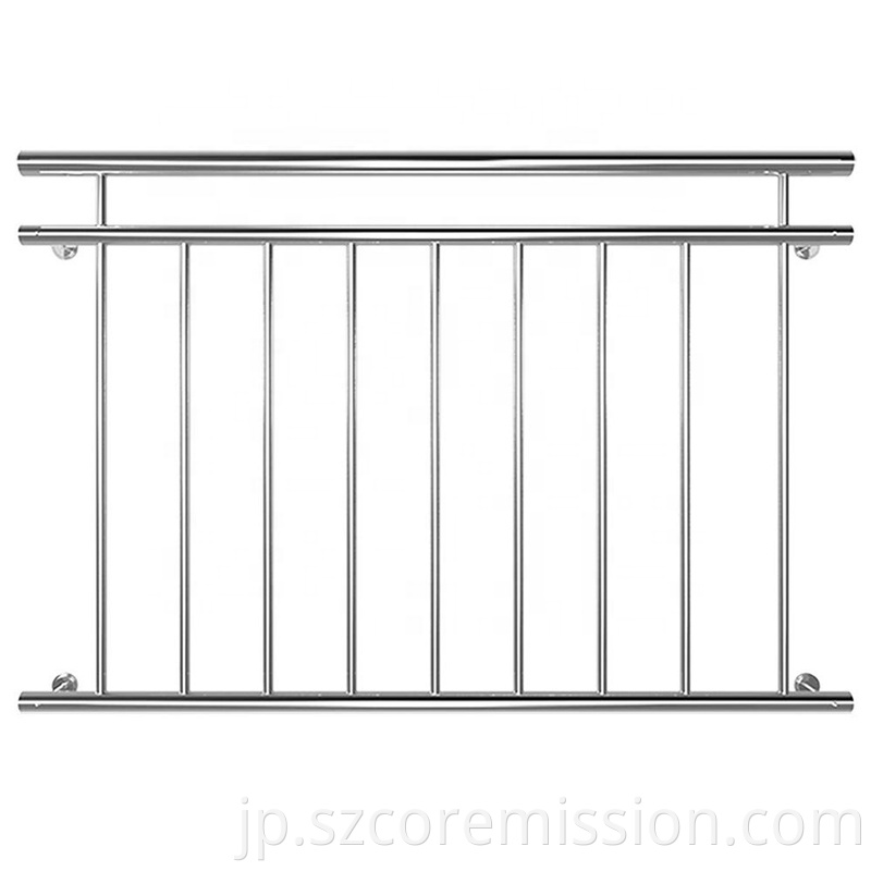 Rustproof Indoor 304 Stainless Steel French Balcony Railing